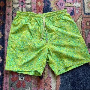 NWOT J.McLaughlin Green Blue Swim Trunks